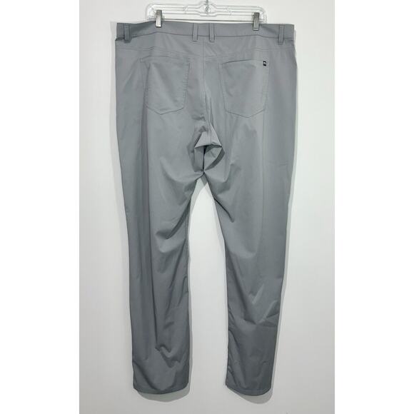 Travis Mathew Pants Mens 40 Light Gray Zip Fly Pockets Lightweight Logo - Picture 2 of 6